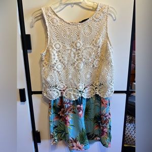 City Triangles Floral Multi color Romper